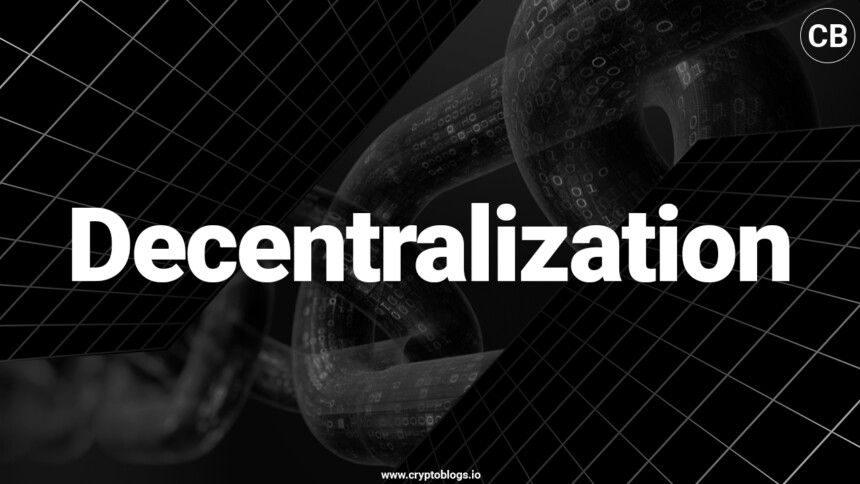 Decentralisation in the Crypto World