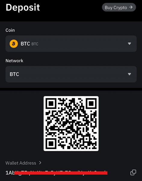 Access Exchange's Deposit Address