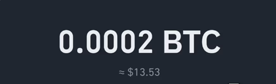 Enter the amount of Bitcoin