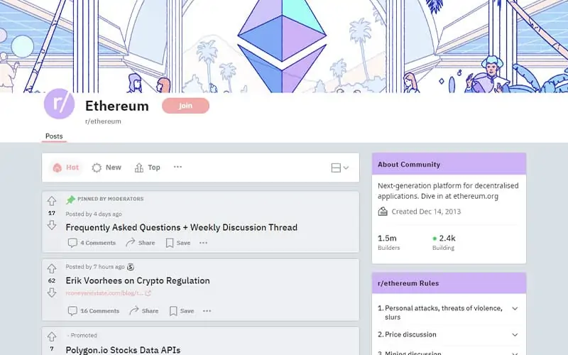 Ethereum Reddit Community